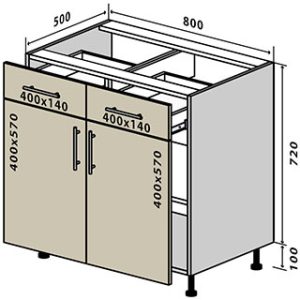 Модуль В027 (низ) Prime люкс