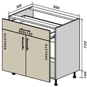 Модуль В031 (низ) Prime люкс