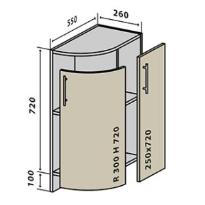 Модуль В037R (низ) Prime люкс